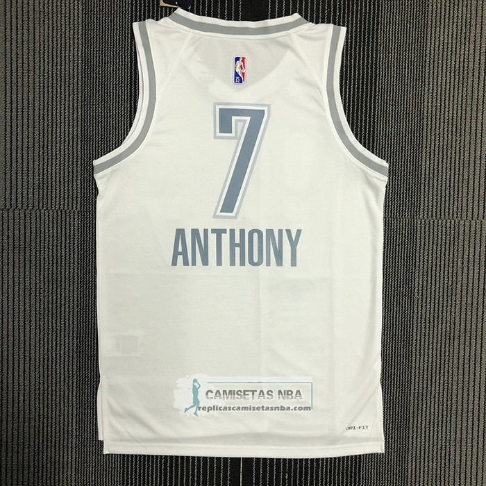 Camiseta Oklahoma City Thunder Carmelo Anthony NO 7 Ciudad 2021-22 Blanco